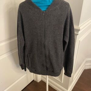 Gray Zip-Up Sweater